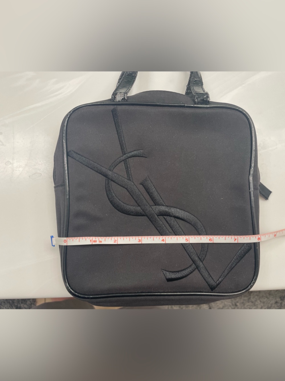 Yves Saint Laurent Black Quilted Cosmetic Case W/Flaws
